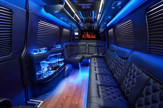 high-end seats in a Sprinter van
